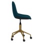 Esszimmerstühle 2 Stk. Drehbar Blau Samt Esszimmerstühle 2 Stk. Drehbar Blau Samt