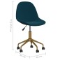 Esszimmerstühle 2 Stk. Drehbar Blau Samt Esszimmerstühle 2 Stk. Drehbar Blau Samt