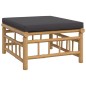 vidaXL 6-tlg. Garten-Lounge-Set mit Dunkelgrauen Kissen Bambus vidaXL 6-tlg. Garten-Lounge-Set mit Dunkelgrauen Kissen Bambus