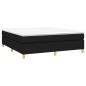 vidaXL Boxspringbett mit Matratze Schwarz 180x200 cm Stoff vidaXL Boxspringbett mit Matratze Schwarz 180x200 cm Stoff