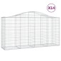 vidaXL Gabionen mit Hochbogen 14 Stk 200x50x100/120cm Verzinktes Eisen vidaXL Gabionen mit Hochbogen 14 Stk 200x50x100/120cm Verzinktes Eisen