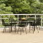 vidaXL 7-tlg. Garten-Essgruppe Schwarz Poly Rattan vidaXL 7-tlg. Garten-Essgruppe Schwarz Poly Rattan