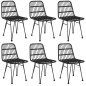 vidaXL 7-tlg. Garten-Essgruppe Schwarz Poly Rattan vidaXL 7-tlg. Garten-Essgruppe Schwarz Poly Rattan