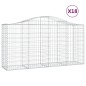 vidaXL Gabionen mit Hochbogen 18 Stk 200x50x100/120cm Verzinktes Eisen vidaXL Gabionen mit Hochbogen 18 Stk 200x50x100/120cm Verzinktes Eisen
