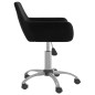 Esszimmerstühle 2 Stk. Drehbar Schwarz Samt Esszimmerstühle 2 Stk. Drehbar Schwarz Samt