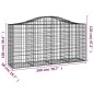 vidaXL Gabionen mit Hochbogen 18 Stk 200x50x100/120cm Verzinktes Eisen vidaXL Gabionen mit Hochbogen 18 Stk 200x50x100/120cm Verzinktes Eisen