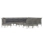 vidaXL 11-tlg. Garten-Lounge-Set mit Kissen Grau Poly Rattan vidaXL 11-tlg. Garten-Lounge-Set mit Kissen Grau Poly Rattan