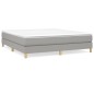 vidaXL Boxspringbett mit Matratze Hellgrau 160x200 cm Stoff vidaXL Boxspringbett mit Matratze Hellgrau 160x200 cm Stoff