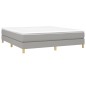 vidaXL Boxspringbett mit Matratze Hellgrau 160x200 cm Stoff vidaXL Boxspringbett mit Matratze Hellgrau 160x200 cm Stoff