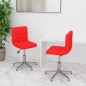 Drehbare Esszimmerstühle 2 Stk. Rot Kunstleder Drehbare Esszimmerstühle 2 Stk. Rot Kunstleder
