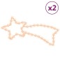 vidaXL LED-Silhouetten 2 Stk. Komet mit 48 LEDs Warmweiß 65x28 cm vidaXL LED-Silhouetten 2 Stk. Komet mit 48 LEDs Warmweiß 65x28 cm