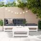 vidaXL 4-tlg. Garten-Lounge-Set mit Kissen Weiß Massivholz vidaXL 4-tlg. Garten-Lounge-Set mit Kissen Weiß Massivholz