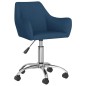 Esszimmerstühle 2 Stk. Drehbar Blau Stoff Esszimmerstühle 2 Stk. Drehbar Blau Stoff