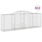vidaXL Gabionen mit Hochbogen 12 Stk 300x50x100/120cm Verzinktes Eisen vidaXL Gabionen mit Hochbogen 12 Stk 300x50x100/120cm Verzinktes Eisen