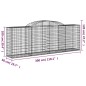 vidaXL Gabionen mit Hochbogen 12 Stk 300x50x100/120cm Verzinktes Eisen vidaXL Gabionen mit Hochbogen 12 Stk 300x50x100/120cm Verzinktes Eisen