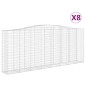 vidaXL Gabionen mit Hochbogen 8 Stk. 400x50x160/180cm Verzinktes Eisen vidaXL Gabionen mit Hochbogen 8 Stk. 400x50x160/180cm Verzinktes Eisen
