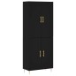 Highboard Schwarz 69,5x34x180 cm Holzwerkstoff Highboard Schwarz 69,5x34x180 cm Holzwerkstoff
