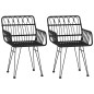 vidaXL 3-tlg. Garten-Essgruppe Schwarz Poly Rattan vidaXL 3-tlg. Garten-Essgruppe Schwarz Poly Rattan