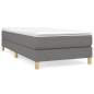 vidaXL Boxspringbett mit Matratze Dunkelgrau 90x200 cm Stoff vidaXL Boxspringbett mit Matratze Dunkelgrau 90x200 cm Stoff