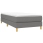 vidaXL Boxspringbett mit Matratze Dunkelgrau 90x200 cm Stoff vidaXL Boxspringbett mit Matratze Dunkelgrau 90x200 cm Stoff