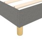 vidaXL Boxspringbett mit Matratze Dunkelgrau 90x200 cm Stoff vidaXL Boxspringbett mit Matratze Dunkelgrau 90x200 cm Stoff
