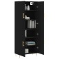 Highboard Schwarz 69,5x34x180 cm Holzwerkstoff Highboard Schwarz 69,5x34x180 cm Holzwerkstoff