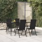 vidaXL 5-tlg. Garten-Essgruppe Schwarz Poly Rattan vidaXL 5-tlg. Garten-Essgruppe Schwarz Poly Rattan