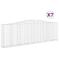 vidaXL Gabionen mit Hochbogen 7 Stk. 400x30x120/140cm Verzinktes Eisen vidaXL Gabionen mit Hochbogen 7 Stk. 400x30x120/140cm Verzinktes Eisen