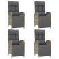 vidaXL 5-tlg. Garten-Essgruppe mit Kissen Grau Poly Rattan vidaXL 5-tlg. Garten-Essgruppe mit Kissen Grau Poly Rattan