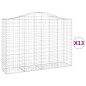 vidaXL Gabionen mit Hochbogen 13Stk. 200x50x140/160cm Verzinktes Eisen vidaXL Gabionen mit Hochbogen 13Stk. 200x50x140/160cm Verzinktes Eisen