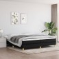 vidaXL Boxspringbett mit Matratze Schwarz 200x200 cm Stoff vidaXL Boxspringbett mit Matratze Schwarz 200x200 cm Stoff