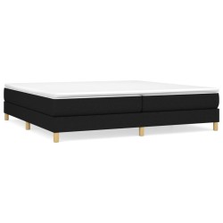 vidaXL Boxspringbett mit Matratze Schwarz 200x200 cm Stoff