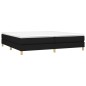 vidaXL Boxspringbett mit Matratze Schwarz 200x200 cm Stoff vidaXL Boxspringbett mit Matratze Schwarz 200x200 cm Stoff