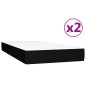 vidaXL Boxspringbett mit Matratze Schwarz 200x200 cm Stoff vidaXL Boxspringbett mit Matratze Schwarz 200x200 cm Stoff
