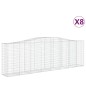 vidaXL Gabionen mit Hochbogen 8 Stk. 400x50x120/140cm Verzinktes Eisen vidaXL Gabionen mit Hochbogen 8 Stk. 400x50x120/140cm Verzinktes Eisen