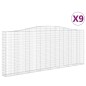 vidaXL Gabionen mit Hochbogen 9 Stk. 400x30x160/180cm Verzinktes Eisen vidaXL Gabionen mit Hochbogen 9 Stk. 400x30x160/180cm Verzinktes Eisen