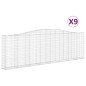 vidaXL Gabionen mit Hochbogen 9 Stk. 400x30x120/140cm Verzinktes Eisen vidaXL Gabionen mit Hochbogen 9 Stk. 400x30x120/140cm Verzinktes Eisen