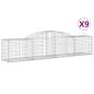 vidaXL Gabionen mit Hochbogen 9 Stk. 300x50x60/80 cm Verzinktes Eisen vidaXL Gabionen mit Hochbogen 9 Stk. 300x50x60/80 cm Verzinktes Eisen
