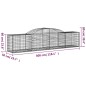 vidaXL Gabionen mit Hochbogen 9 Stk. 300x50x60/80 cm Verzinktes Eisen vidaXL Gabionen mit Hochbogen 9 Stk. 300x50x60/80 cm Verzinktes Eisen
