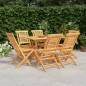 vidaXL 7-tlg. Garten-Essgruppe Massivholz Teak vidaXL 7-tlg. Garten-Essgruppe Massivholz Teak