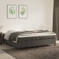 vidaXL Boxspringbett mit Matratze Dunkelgrau 200x200 cm Samt vidaXL Boxspringbett mit Matratze Dunkelgrau 200x200 cm Samt