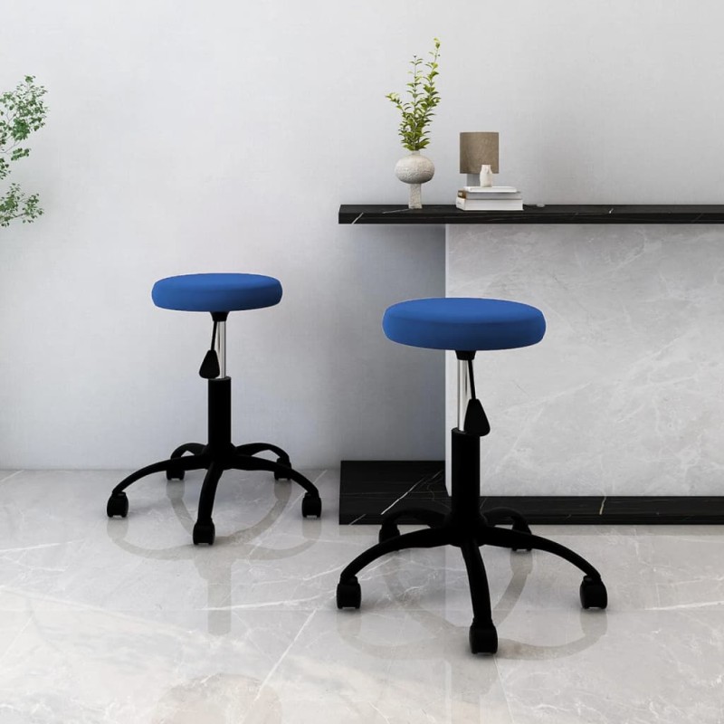 Esszimmerstühle 2 Stk. Blau Samt Esszimmerstühle 2 Stk. Blau Samt