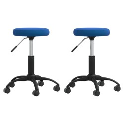 Esszimmerstühle 2 Stk. Blau Samt