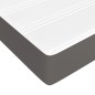 vidaXL Boxspringbett mit Matratze Grau 200x200 cm Kunstleder vidaXL Boxspringbett mit Matratze Grau 200x200 cm Kunstleder