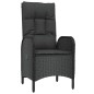 vidaXL 7-tlg. Garten-Essgruppe mit Kissen Schwarz und Grau Poly Rattan vidaXL 7-tlg. Garten-Essgruppe mit Kissen Schwarz und Grau Poly Rattan