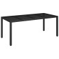vidaXL 7-tlg. Garten-Essgruppe mit Kissen Schwarz und Grau Poly Rattan vidaXL 7-tlg. Garten-Essgruppe mit Kissen Schwarz und Grau Poly Rattan