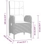 vidaXL 7-tlg. Garten-Essgruppe mit Kissen Schwarz und Grau Poly Rattan vidaXL 7-tlg. Garten-Essgruppe mit Kissen Schwarz und Grau Poly Rattan