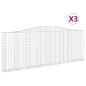 vidaXL Gabionen mit Hochbogen 3 Stk. 400x30x140/160cm Verzinktes Eisen vidaXL Gabionen mit Hochbogen 3 Stk. 400x30x140/160cm Verzinktes Eisen