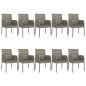 vidaXL 11-tlg. Garten-Essgruppe mit Kissen Schwarz & Grau Poly Rattan vidaXL 11-tlg. Garten-Essgruppe mit Kissen Schwarz & Grau Poly Rattan