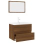 vidaXL Badmöbel-Set Braun Eichen-Optik Holzwerkstoff vidaXL Badmöbel-Set Braun Eichen-Optik Holzwerkstoff